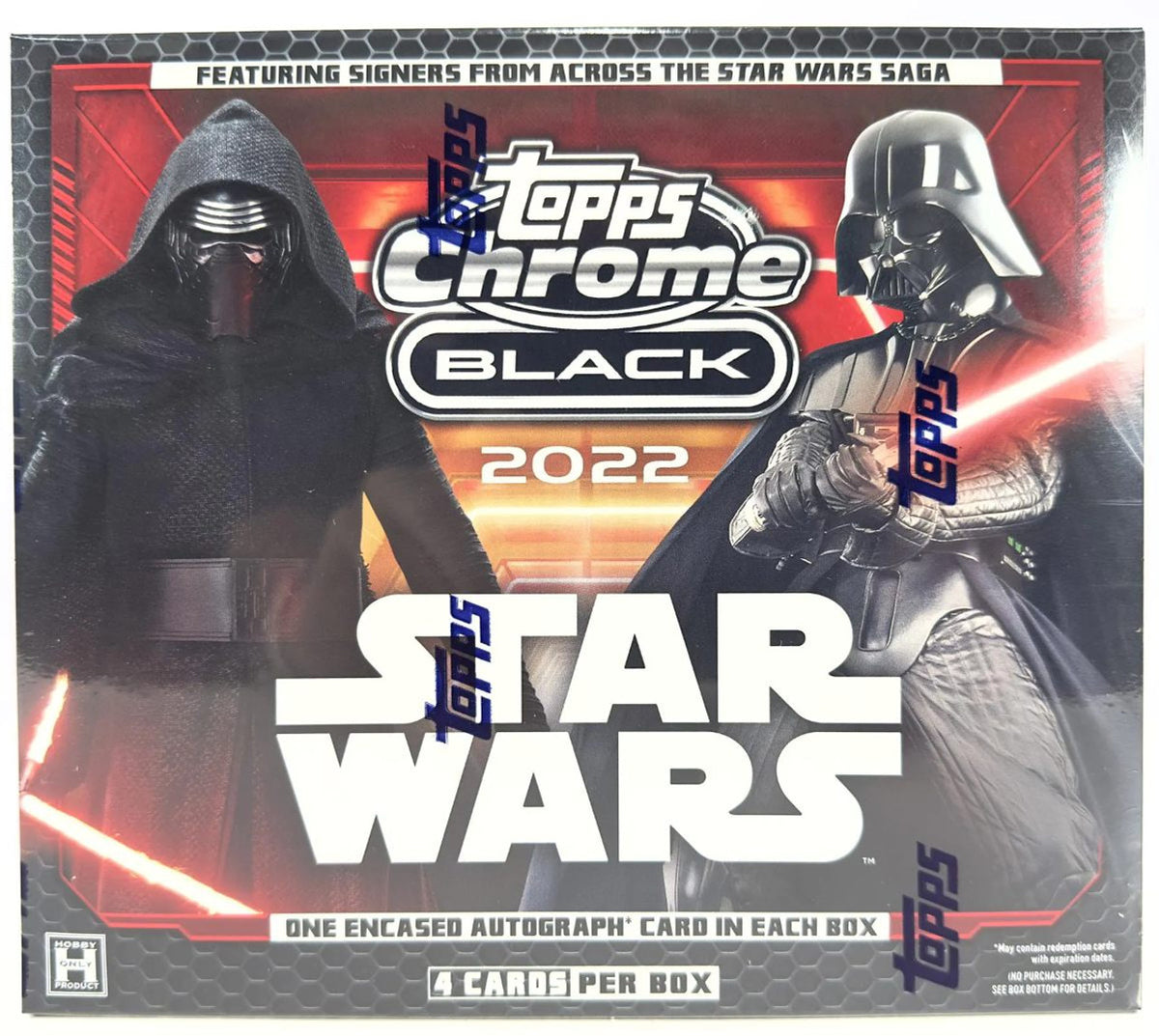 2022 TOPPS CHROME BLACK STAR WARS HOBBY BOX x1