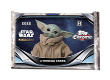 Load image into Gallery viewer, 2022 TOPPS CHROME STAR WARS MANDALORIAN PACK (FROM HOBBY BOX) x1