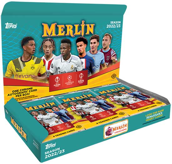 2022-23 TOPPS MERLIN SOCCER UEFA COMPETITION HOBBY BOX x1