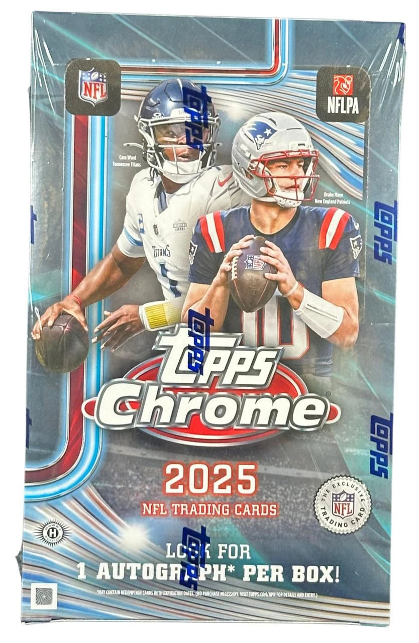 2025 TOPPS CHROME NFL FOOTBALL HOBBY BOX x1 – DJDEEMO.COM