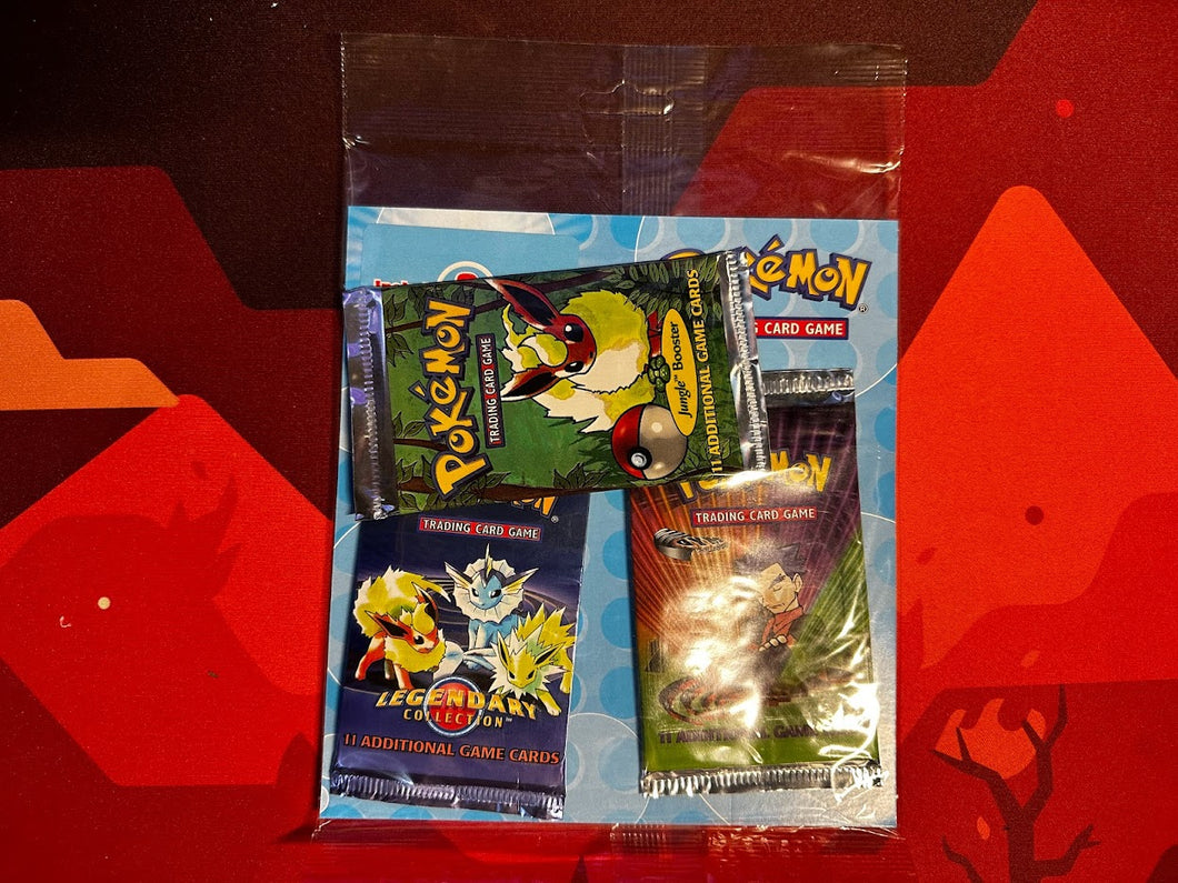 VINTAGE LEGENDARY COLLECTION, GYM CHALLENGE AND JUNGLE CELLOPHANE BLISTER PACK x1