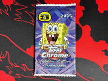 Load image into Gallery viewer, [1 PACK] 2025 TOPPS CHROME SAPPHIRE 25TH ANNIVERSARY SPONGE BOB HOBBY PACK x1
