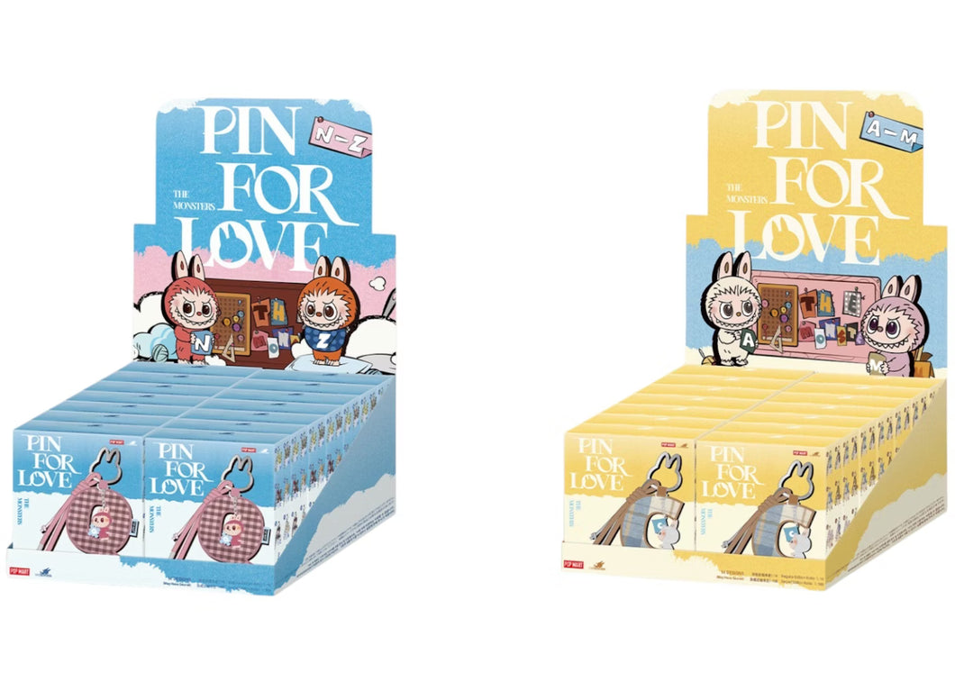 LABUBU PIN FOR LOVE A-M LETTER CHARM x1