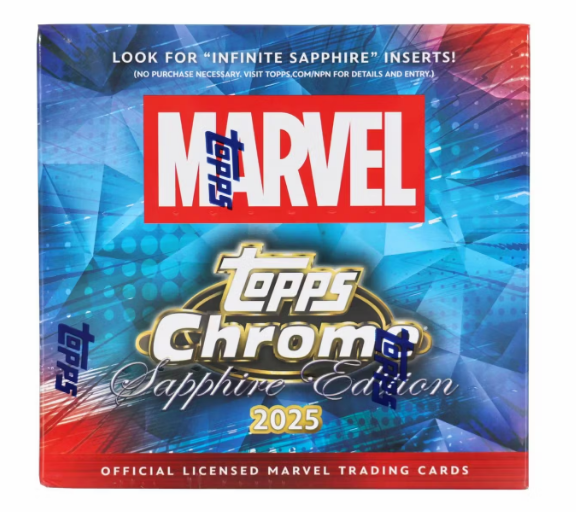 2025 TOPPS CHROME MARVEL SAPPHIRE EDITION HOBBY BOX x1