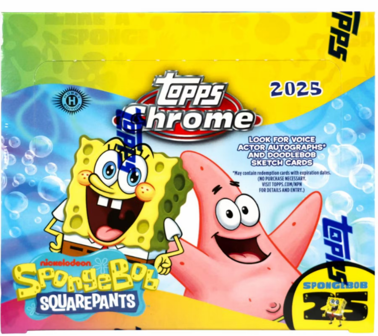 BOX BREAK SPOT 2025 TOPPS CHROME SPONGEBOB (2 PACKS FROM HOBBY BOX) x1