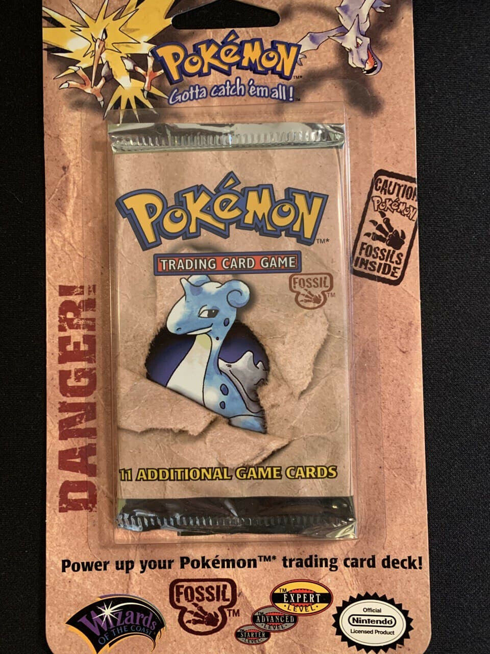 VINTAGE Pokemon Fossil BLISTER English Booster Pack x1