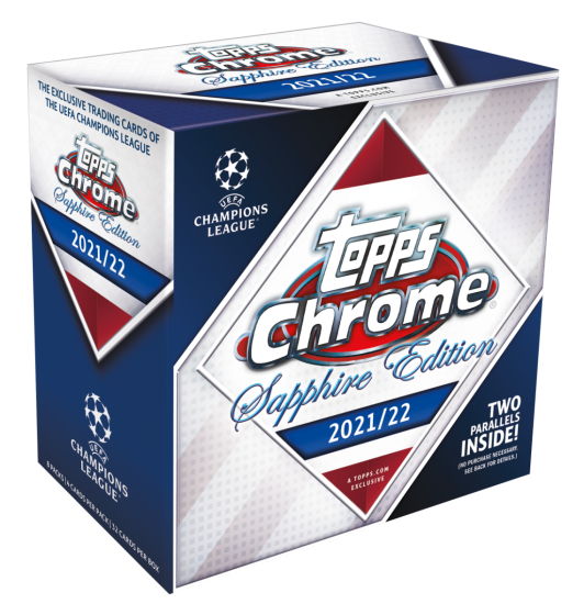 2021-22 TOPPS CHROME SAPPHIRE SOCCER UEFA CHAMPIONS LEAGUE HOBBY BOX x1