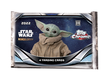 Load image into Gallery viewer, TOPPS CHROME 2022 STAR WARS MANDALORIAN PACK (FROM HOBBY BOX) x1
