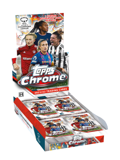 TOPPS CHROME 2021-22 WOMENS UEFA CHAMPIONSHIP LEAGUE PACK (FROM HOBBY BOX) x1