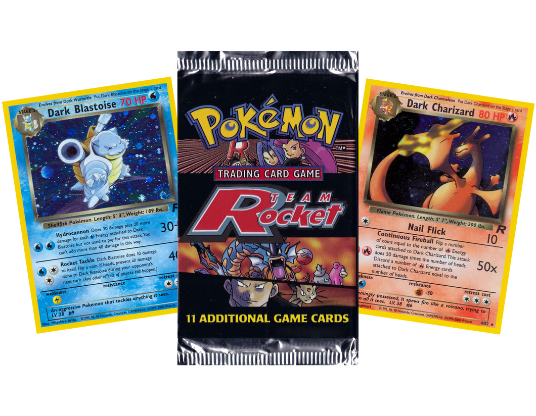 VINTAGE 1ST EDITION TEAM ROCKET English Booster Pack x1