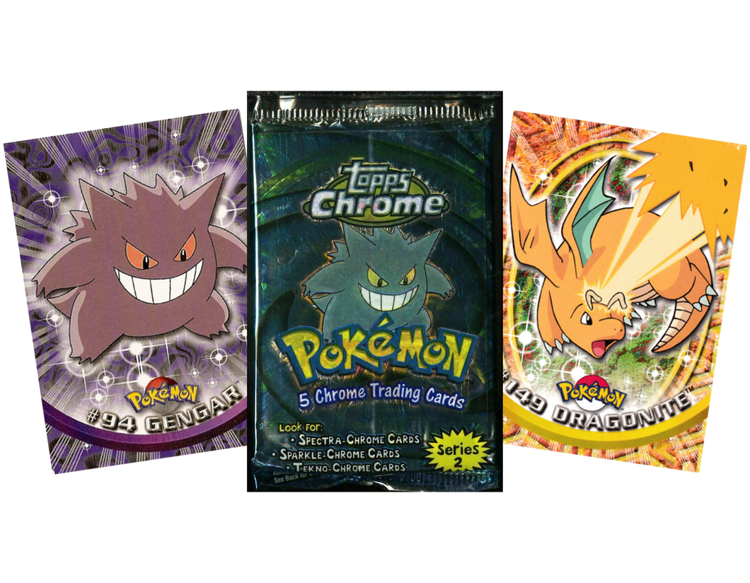 VINTAGE POKEMON TOPPS CHROME SERIES 2 Booster Pack x1 DJDEEMO.COM VINTAGE POKEMON TOPPS CHROME SERIES 2 Booster Pack x1 DJDEEMO.COM