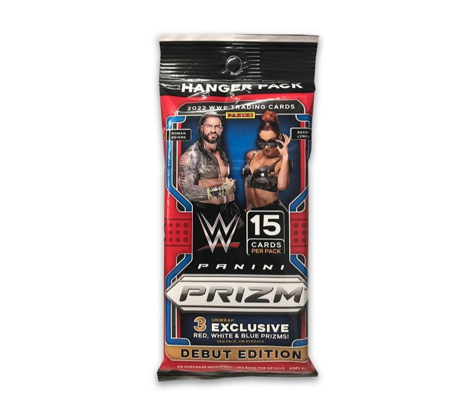PANINI WWE 2022 PRIZM HANGER PACK (RED WHITE AND BLUE PRIZMS) x1